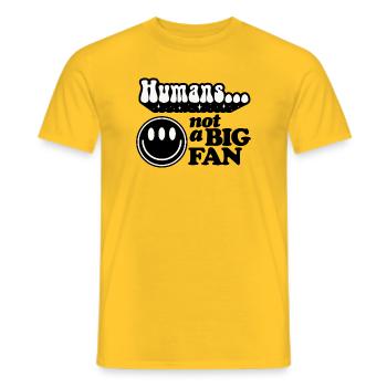 Humans Smile Retro Design - Men's T-Shirt - yellow - Front - AI Model Male 178 dark (178cm)