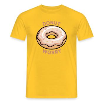 Donut Worry Motivationnel - T-shirt homme - jaune - Devant - AI Model Male 178 dark (178cm)