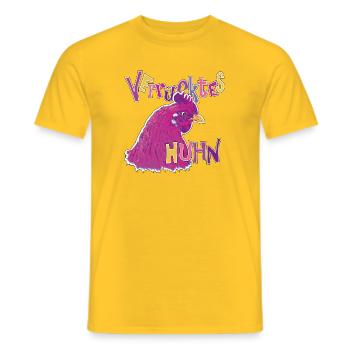 Poulet fou coloré - T-shirt homme - jaune - Devant - AI Model Male 178 dark (178cm)