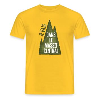 Ich gehe ins Zentralmassiv - Männer T-Shirt - Gelb - Vorne - AI Model Male 178 dark (178cm)