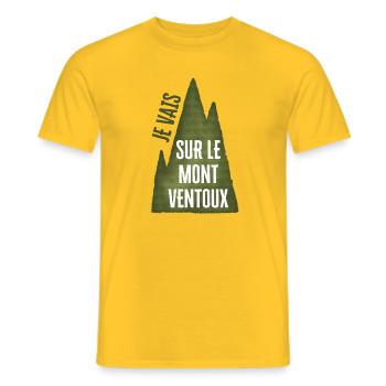 I'm going to Mont Ventoux - Men's T-Shirt - yellow - Front - AI Model Male 178 dark (178cm)