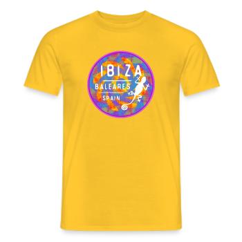 Ibiza Balearic Inseln Design - Männer T-Shirt - Gelb - Vorne - AI Model Male 178 dark (178cm)