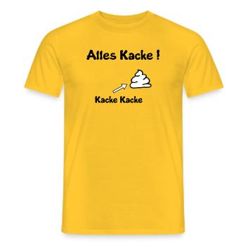 Alles Kacke  - Männer T-Shirt - Gelb - Vorne - AI Model Male 178 dark (178cm)