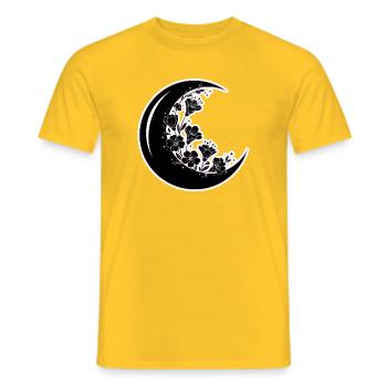 Floral Moon Phase Illustration - Men's T-Shirt - yellow - Front - AI Model Male 178 dark (178cm)