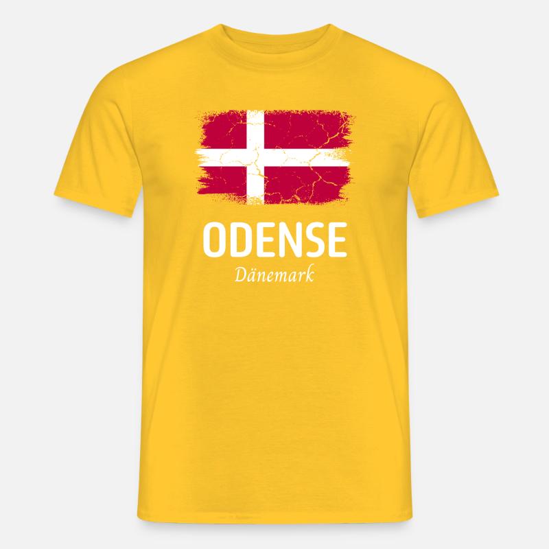 Odense - Männer T-Shirt - Gelb