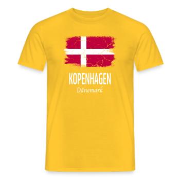 Copenhague - T-shirt homme - jaune - Devant - AI Model Male 178 dark (178cm)