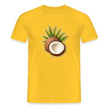 Coconut - Men's T-Shirt - yellow - Front - AI Model Male 178 dark (178cm)