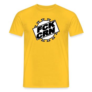 FCK_CRN_1 - Männer T-Shirt - Gelb - Vorne - AI Model Male 178 dark (178cm)