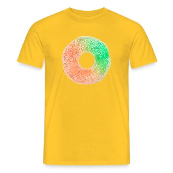 Fruchtgummi-Ring - Männer T-Shirt - Gelb - Vorne - AI Model Male 178 dark (178cm)