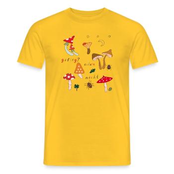 Mycètes - T-shirt homme - jaune - Devant - AI Model Male 178 dark (178cm)