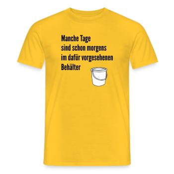 Une journée dans le seau - T-shirt homme - jaune - Devant - AI Model Male 178 dark (178cm)