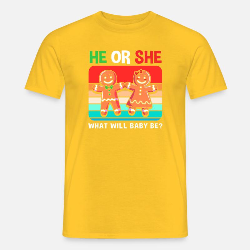 Werdender Papa werdende Väter Weihnachten - Männer T-Shirt - Gelb