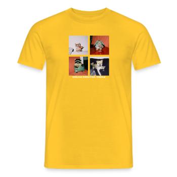 Haustiere mit Cocktails - Männer T-Shirt - Gelb - Vorne - AI Model Male 178 dark (178cm)
