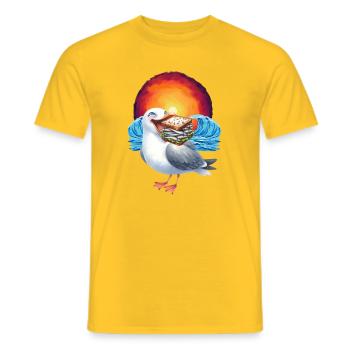 Maritime Seagull Seagulls Sandwich - Men's T-Shirt - yellow - Front - AI Model Male 178 dark (178cm)