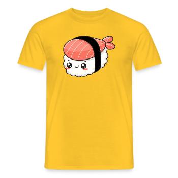 Kawaii Sushi - Männer T-Shirt - Gelb - Vorne - AI Model Male 178 dark (178cm)