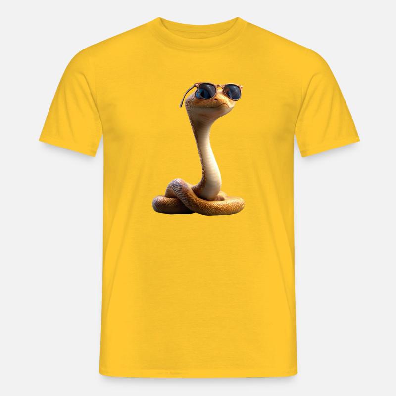 snake, python, cobra, rattlesnake, snakes - Men’s T-shirt - yellow