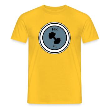 Nix Fit Motivational Design - Men's T-Shirt - yellow - Front - AI Model Male 178 dark (178cm)