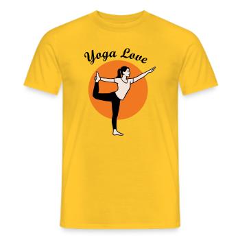 Yoga - T-shirt homme - jaune - Devant - AI Model Male 178 dark (178cm)
