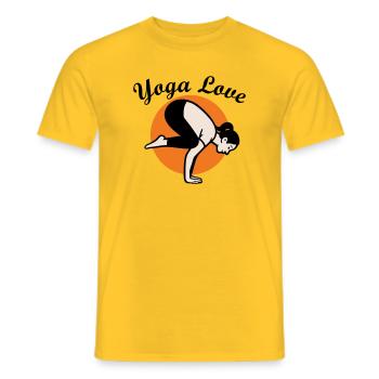 Yoga - T-shirt homme - jaune - Devant - AI Model Male 178 dark (178cm)