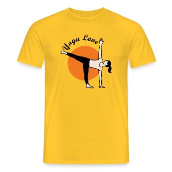Yoga - T-shirt homme - jaune - Devant - AI Model Male 178 dark (178cm)