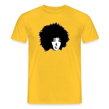 Afro-Beauty T-Shirt - Männer T-Shirt - Gelb - Vorne - AI Model Male 178 dark (178cm)