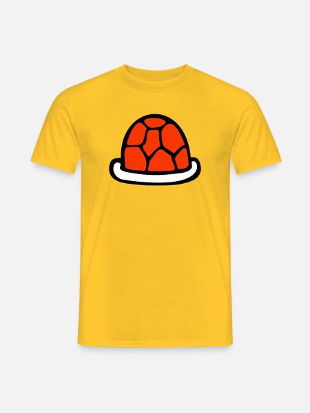 Turtle shell without turtle cute shell - Men's T-Shirt - yellow