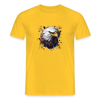 Eagle Head - Men's T-Shirt - yellow - Front - AI Model Male 178 dark (178cm)