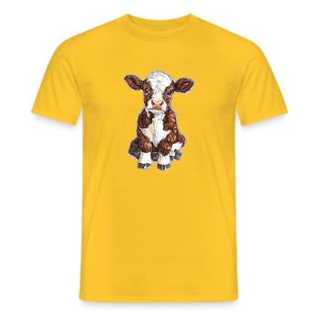 Vache - T-shirt homme - jaune - Devant - AI Model Male 178 dark (178cm)