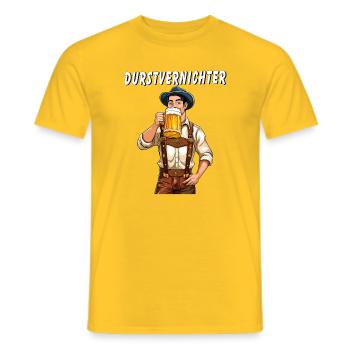 Bière MAN - T-shirt homme - jaune - Devant - AI Model Male 178 dark (178cm)