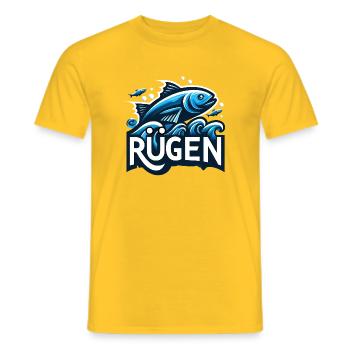 Baltic Sea Island of Rügen - Men's T-Shirt - yellow - Front - AI Model Male 178 dark (178cm)
