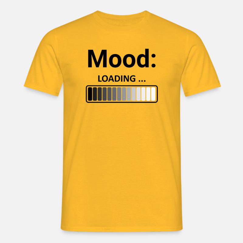 Mood Loading Stylish Design Loading Bar - Men's T-Shirt - yellow