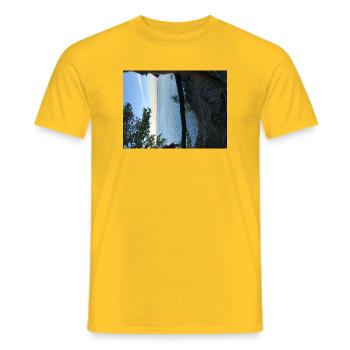 Lake view at sunset - Men's T-Shirt - yellow - Front - AI Model Male 178 dark (178cm)
