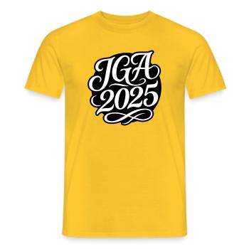 Jga 2025 Enterrement de vie de garçon - T-shirt homme - jaune - Devant - AI Model Male 178 dark (178cm)