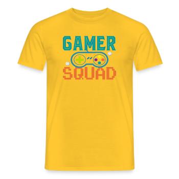GAMER-Kader - Männer T-Shirt - Gelb - Vorne - AI Model Male 178 dark (178cm)