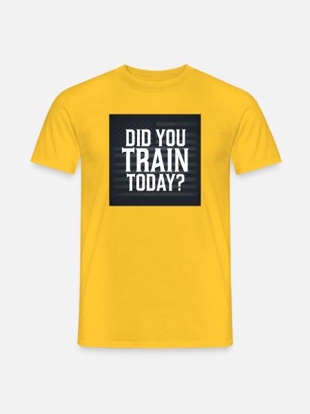 Inspirierendes Fitness-Motivationszitat - Männer T-Shirt - Gelb