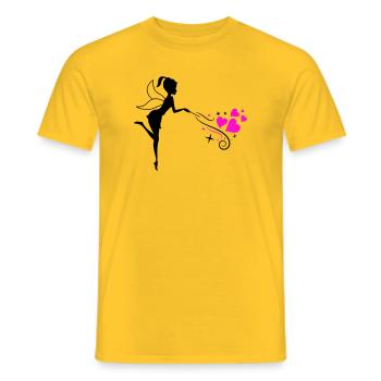 Fairy Elf Spell - Men's T-Shirt - yellow - Front - AI Model Male 178 dark (178cm)