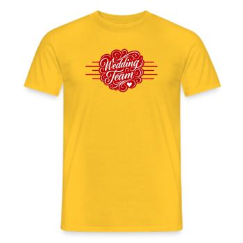 Équipe de mariage - T-shirt homme - jaune - Devant - AI Model Male 178 dark (178cm)
