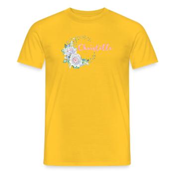 Pour Christelle - T-shirt homme - jaune - Devant - AI Model Male 178 dark (178cm)