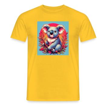 Koala - T-shirt homme - jaune - Devant - AI Model Male 178 dark (178cm)