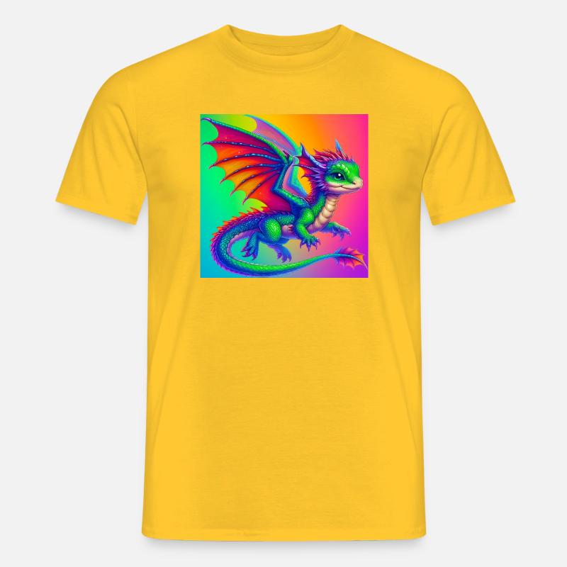 Drache - Männer T-Shirt - Gelb