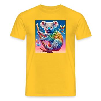 Koala - T-shirt homme - jaune - Devant - AI Model Male 178 dark (178cm)