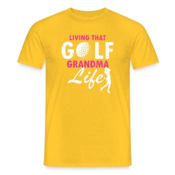 Living That Golf Grandma Life Active Funny Quote - Männer T-Shirt - Gelb - Vorne - AI Model Male 178 dark (178cm)