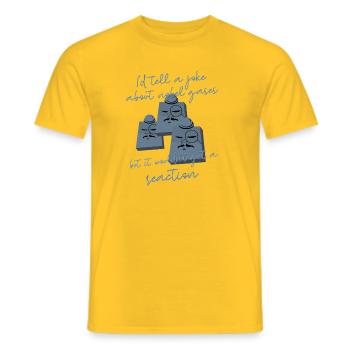 Chimie Chimiste Professeur de chimie Drôle de science - T-shirt homme - jaune - Devant - AI Model Male 178 dark (178cm)