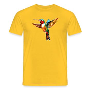Colibri Colibri Colibri Oiseau Colibris Colibri mignon - T-shirt homme - jaune - Devant - AI Model Male 178 dark (178cm)