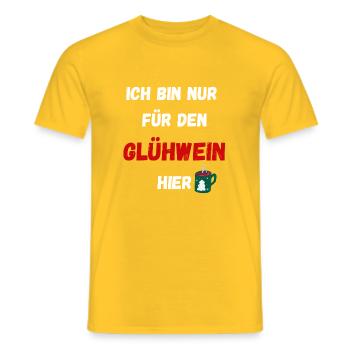 Mug de Noël Slogan Design Vin Chaud - T-shirt homme - jaune - Devant - AI Model Male 178 dark (178cm)
