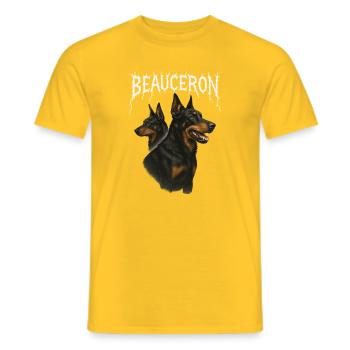 Beauceron - Männer T-Shirt - Gelb - Vorne - AI Model Male 178 dark (178cm)