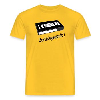Rewound - Men's T-Shirt - yellow - Front - AI Model Male 178 dark (178cm)