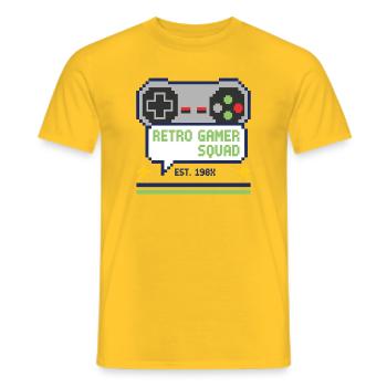 Retro Gamer Squad - pour les joueurs - T-shirt homme - jaune - Devant - AI Model Male 178 dark (178cm)