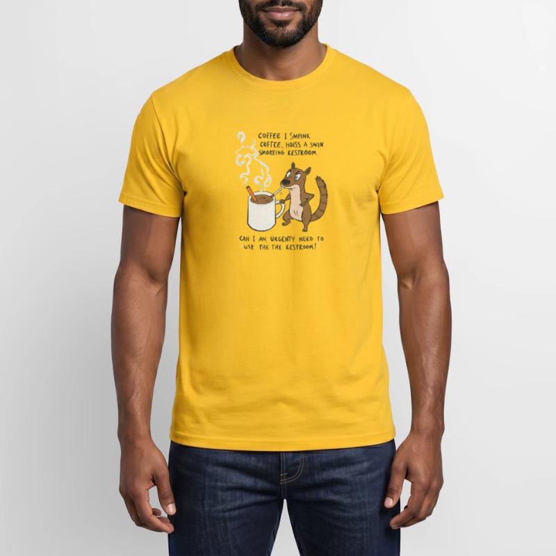 Kaffee Notfall Beutier Eichhörnchen Kippe  Männer T-Shirt