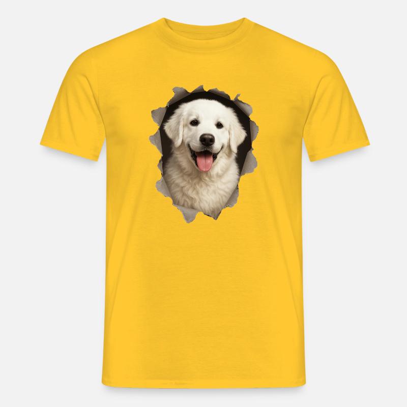 Kuvasz - Männer T-Shirt - Gelb
